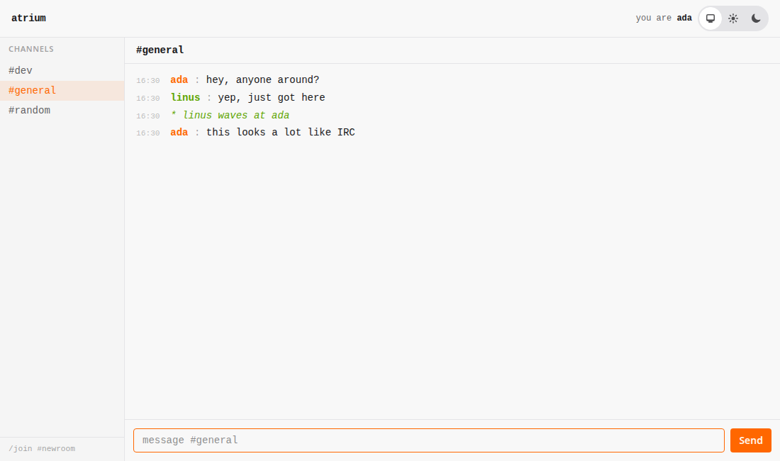 atrium chat